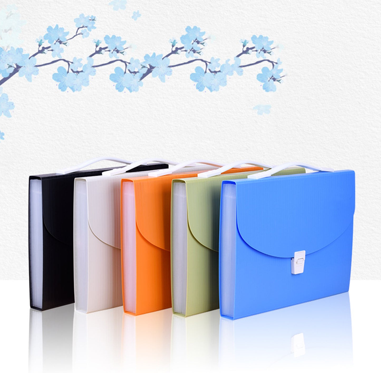 Portable 13 Pockets Expanding File Folder Accordion Document Organizer Letter A4 Paper Size Storage