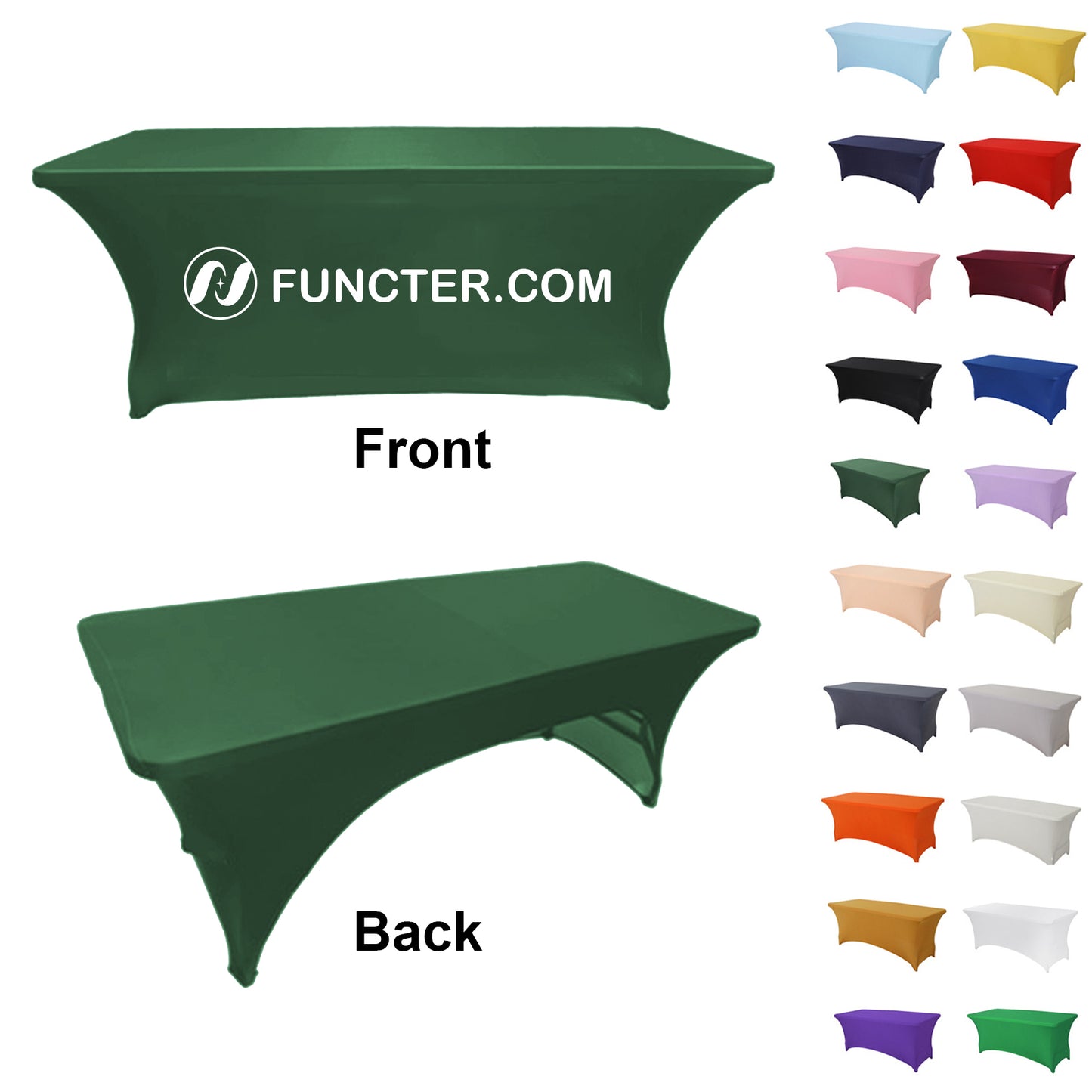 4' Spandex Table Cover Fitted Rectangular Table Stretchable Fabric