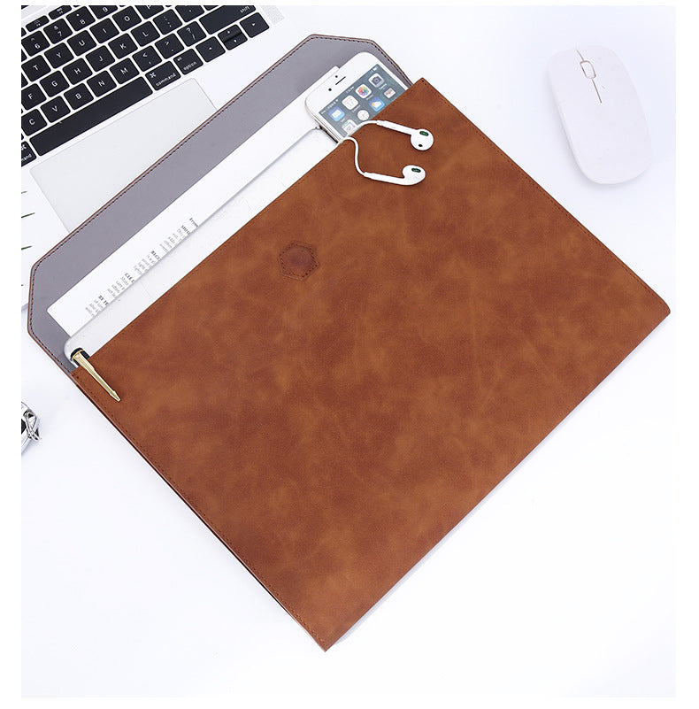A4 PU Leather File Folder ?Large capacity Organizer Document Holder