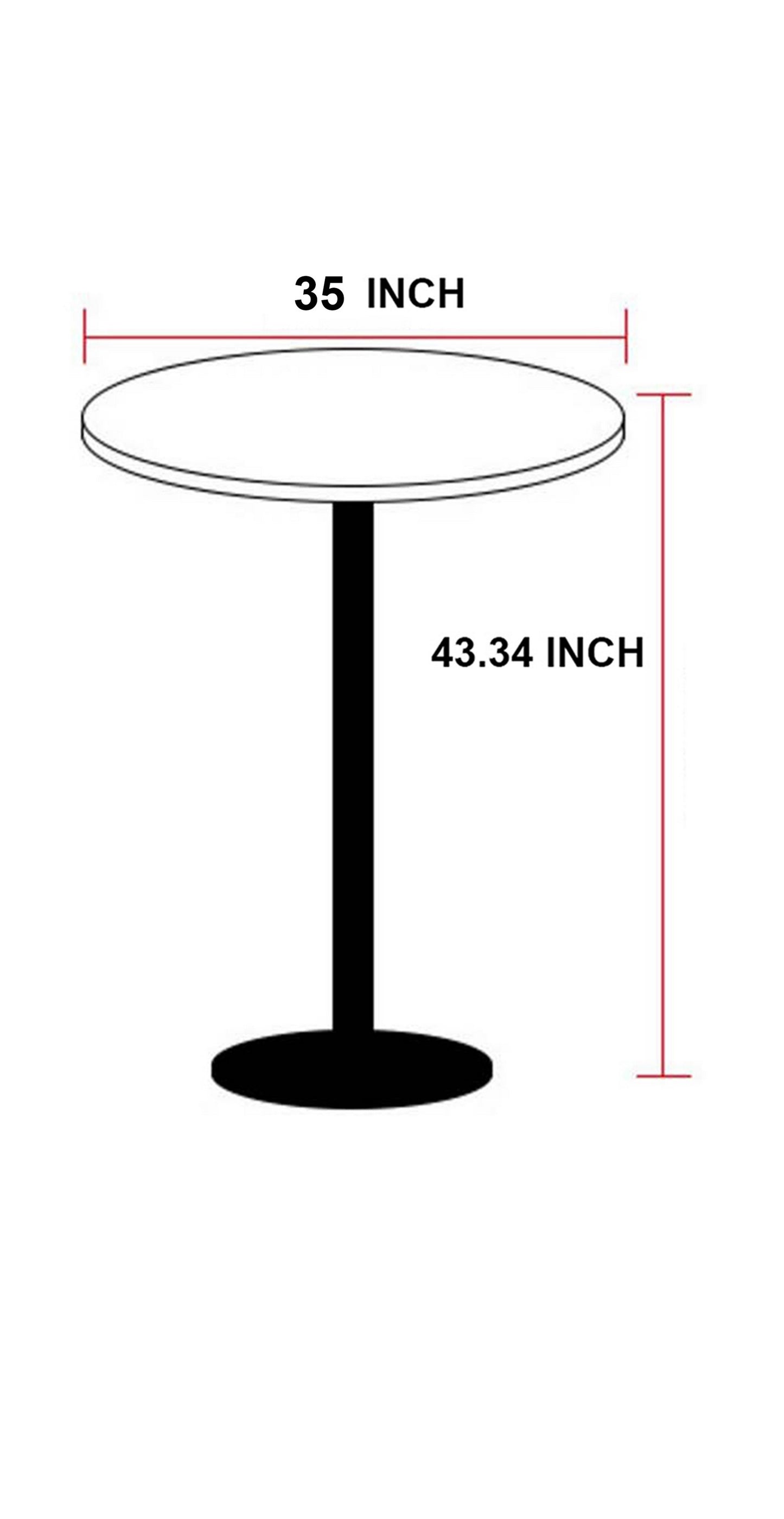 35 x 43" Spandex Cocktail Table Cover, Custom Printed Table Cover With Round Base