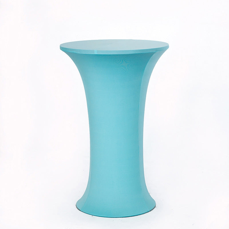 35 x 43" Spandex Cocktail Table Cover, Custom Printed Table Cover With Round Base