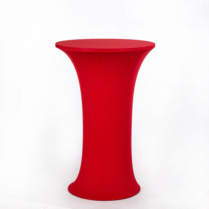 35 x 43" Spandex Cocktail Table Cover, Custom Printed Table Cover With Round Base