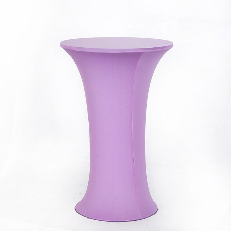 35 x 43" Spandex Cocktail Table Cover, Custom Printed Table Cover With Round Base