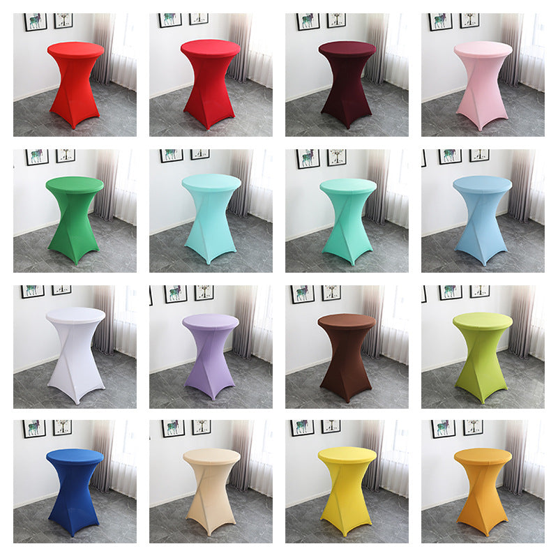 30 x 43" Spandex Cocktail Table Cover, Custom Printed Table Cover With Leg