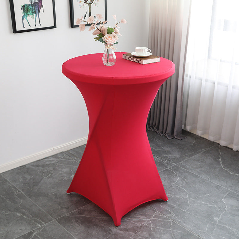 30 x 43" Spandex Cocktail Table Cover, Custom Printed Table Cover With Leg