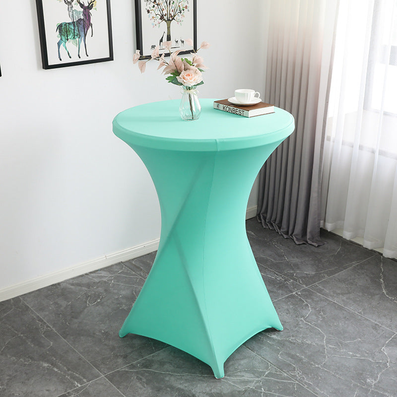 30 x 43" Spandex Cocktail Table Cover, Custom Printed Table Cover With Leg