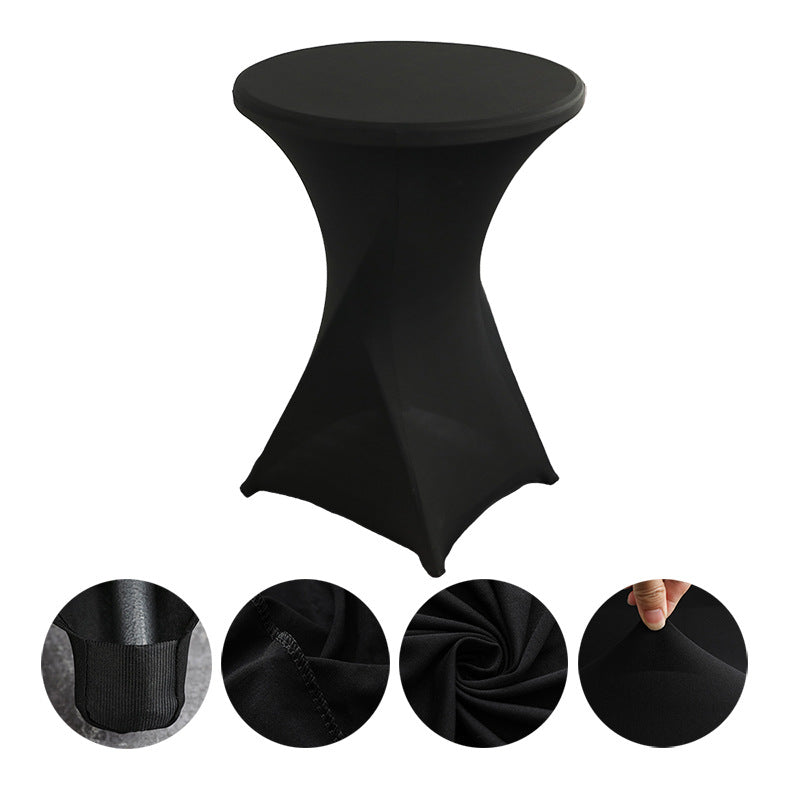 30 x 43" Spandex Cocktail Table Cover, Custom Printed Table Cover With Leg