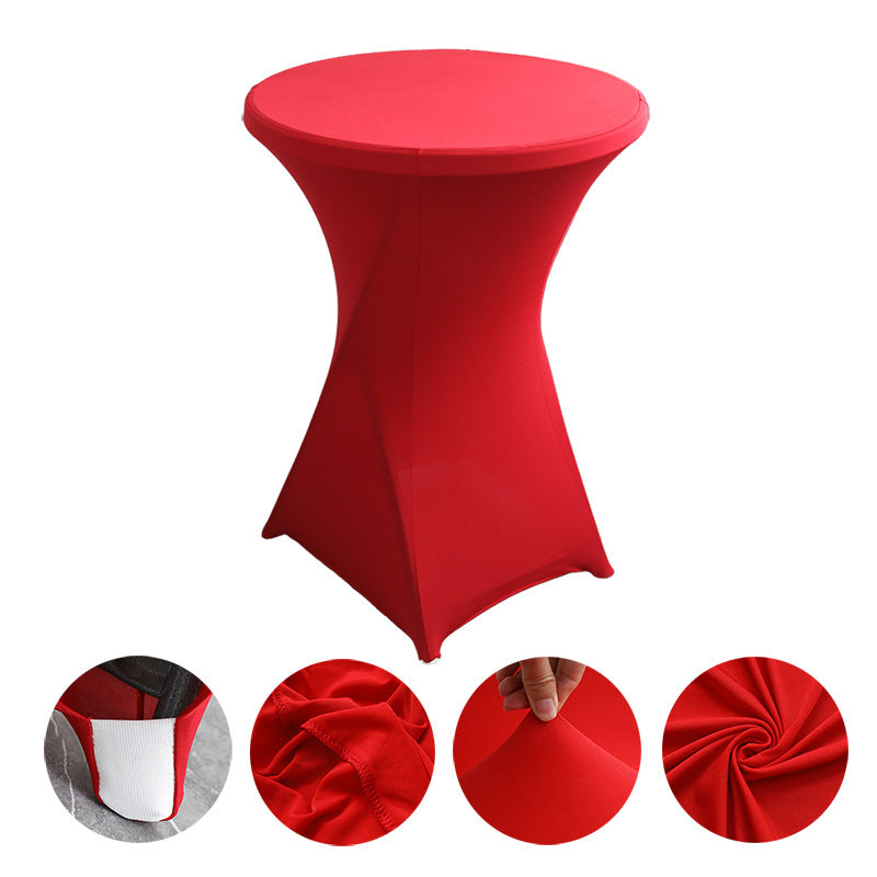 30 x 43" Spandex Cocktail Table Cover, Custom Printed Table Cover With Leg