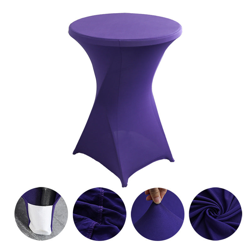 30 x 43" Spandex Cocktail Table Cover, Custom Printed Table Cover With Leg