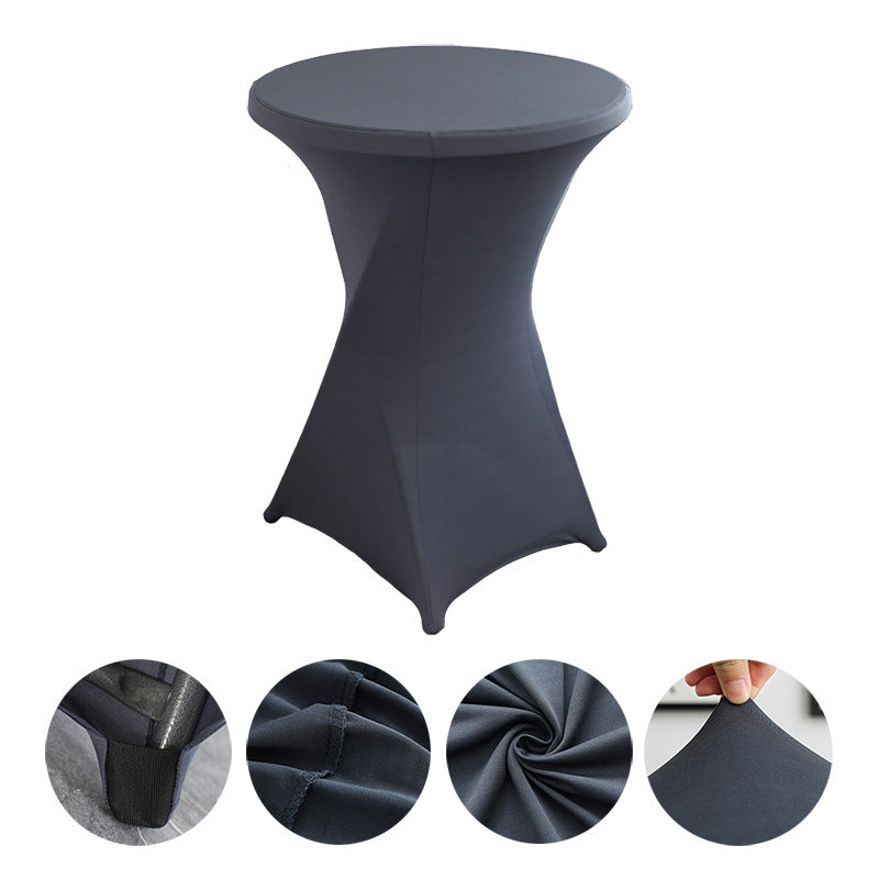 30 x 43" Spandex Cocktail Table Cover, Custom Printed Table Cover With Leg