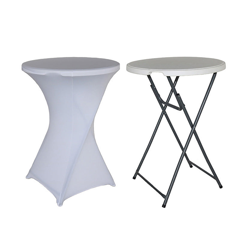 35 x 43" Spandex Cocktail Table Cover, Custom Printed Table Cover With Leg