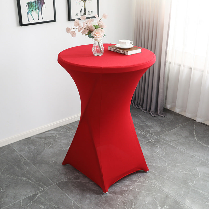 35 x 43" Spandex Cocktail Table Cover, Custom Printed Table Cover With Leg