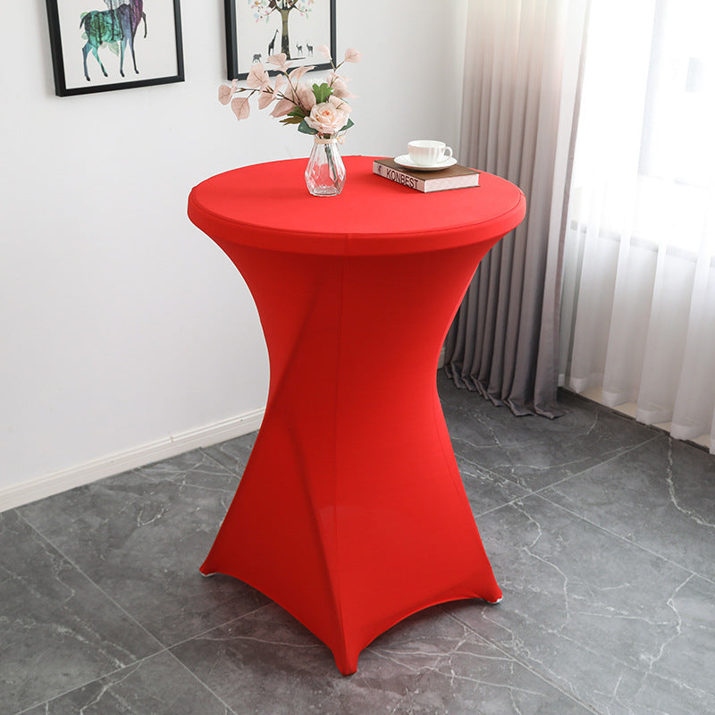 35 x 43" Spandex Cocktail Table Cover, Custom Printed Table Cover With Leg