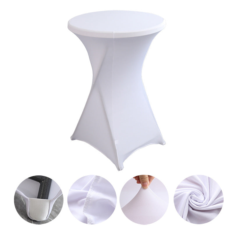 35 x 43" Spandex Cocktail Table Cover, Custom Printed Table Cover With Leg
