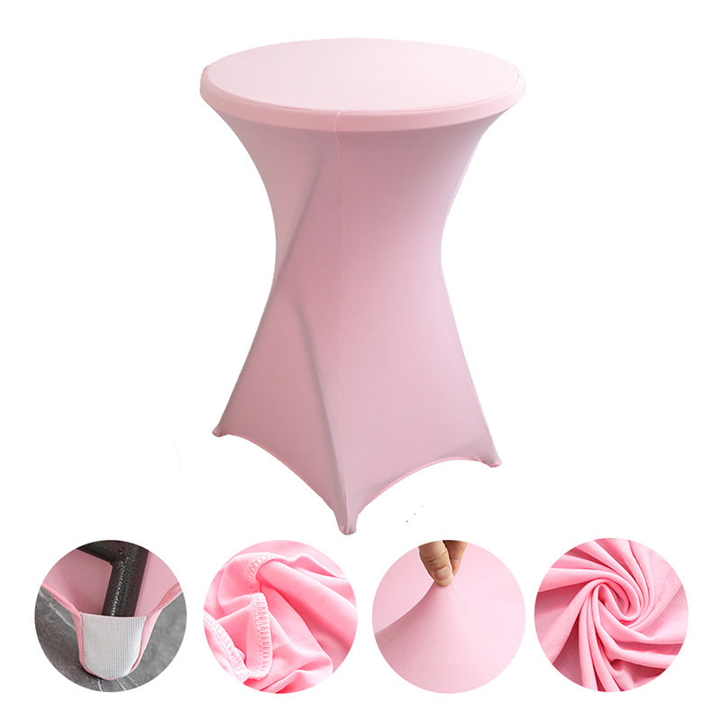 35 x 43" Spandex Cocktail Table Cover, Custom Printed Table Cover With Leg