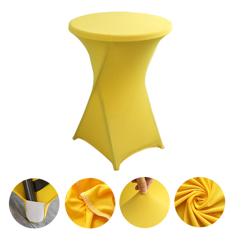 35 x 43" Spandex Cocktail Table Cover, Custom Printed Table Cover With Leg