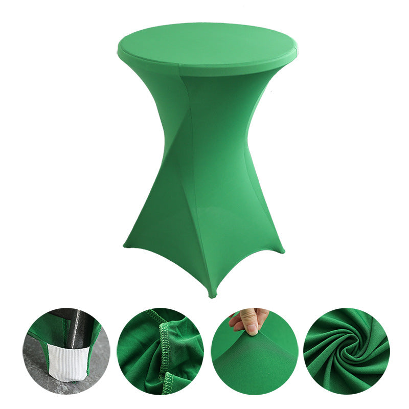 35 x 43" Spandex Cocktail Table Cover, Custom Printed Table Cover With Leg