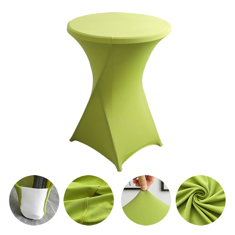 35 x 43" Spandex Cocktail Table Cover, Custom Printed Table Cover With Leg