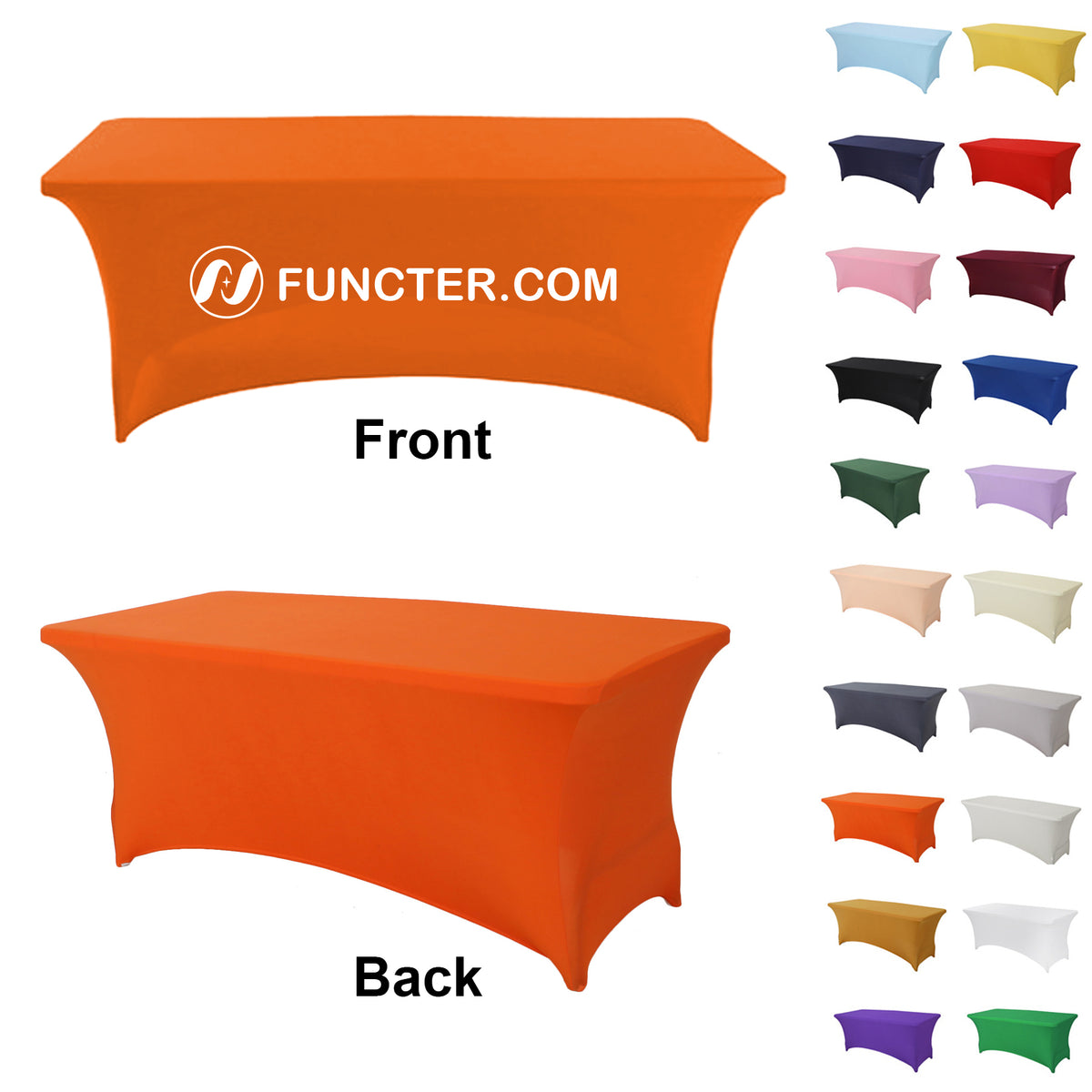 4' Spandex Table Cover Fitted Rectangular Table Stretchable Fabric