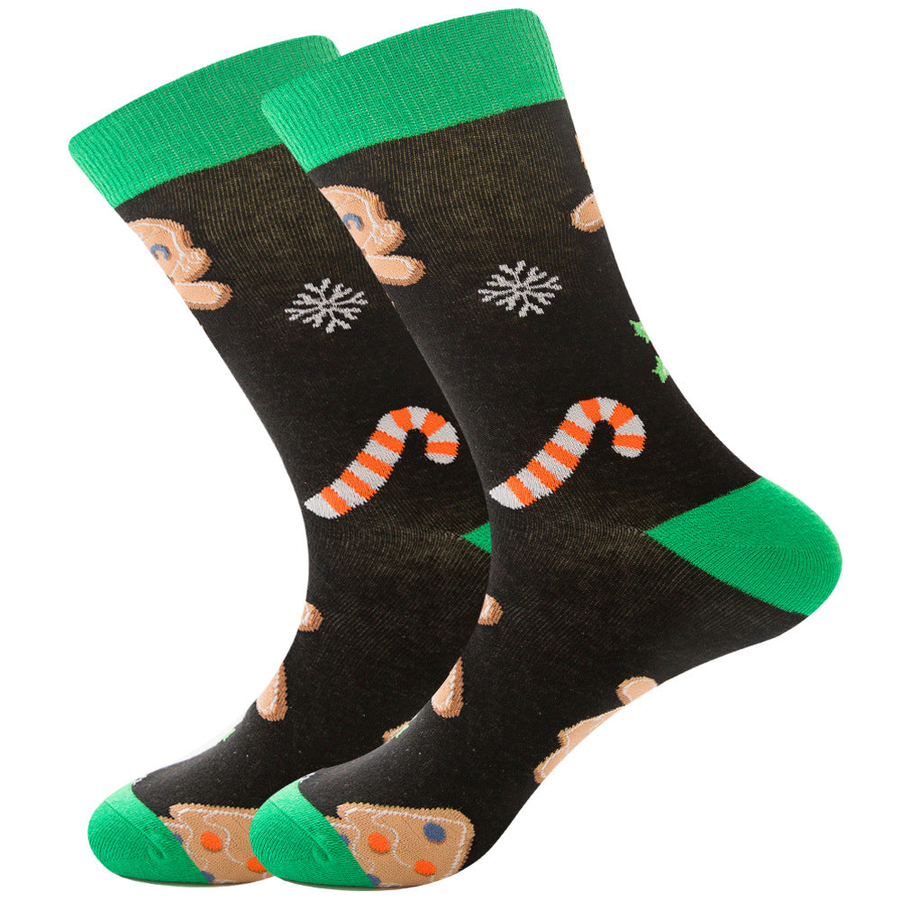 Full Printing Knit Cotton Crew Business Socks & Dress Socks