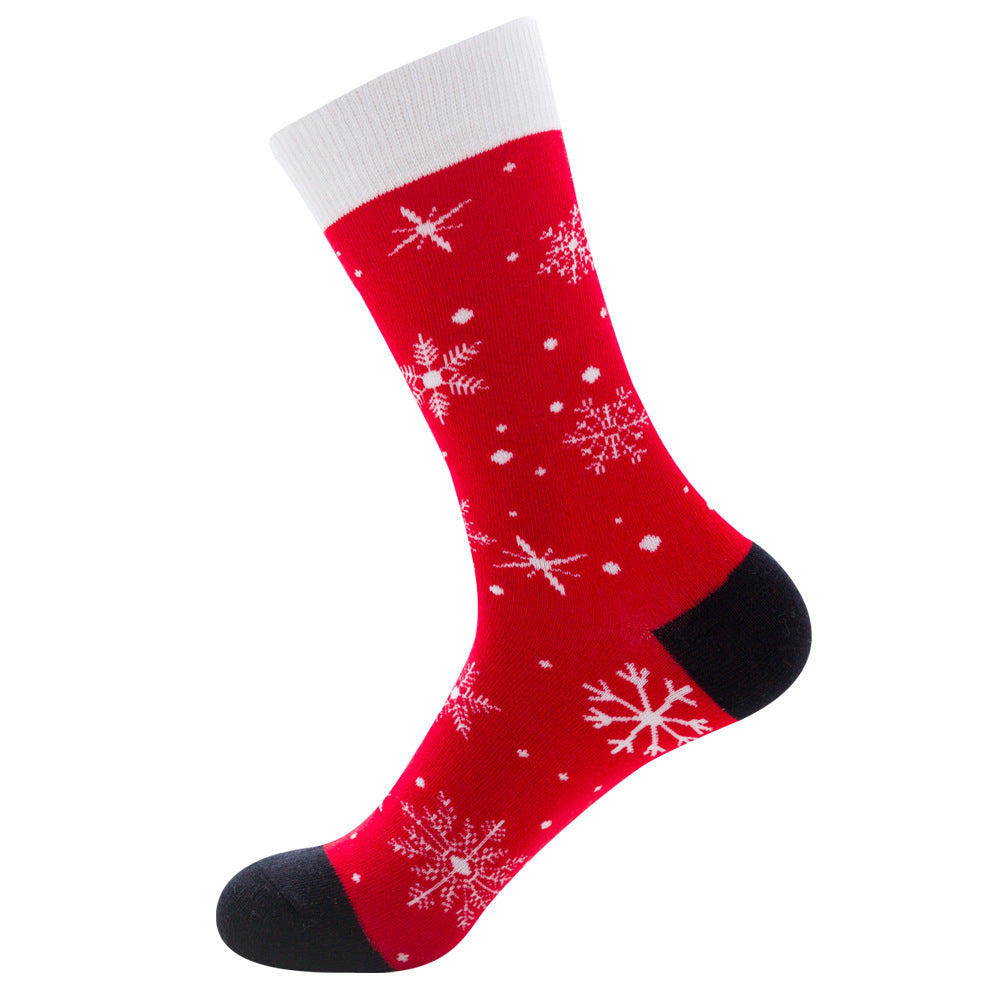 Full Printing Knit Cotton Crew Business Socks & Dress Socks