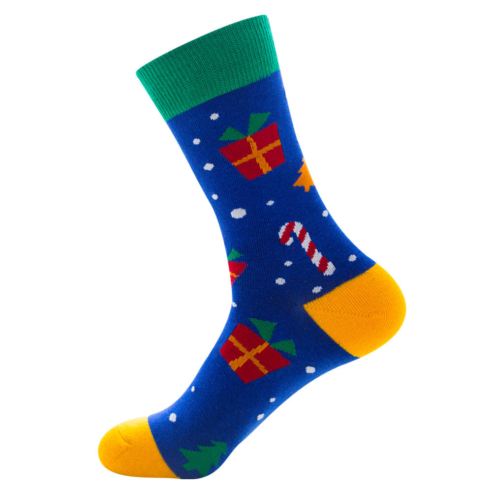 Full Printing Knit Cotton Crew Business Socks & Dress Socks
