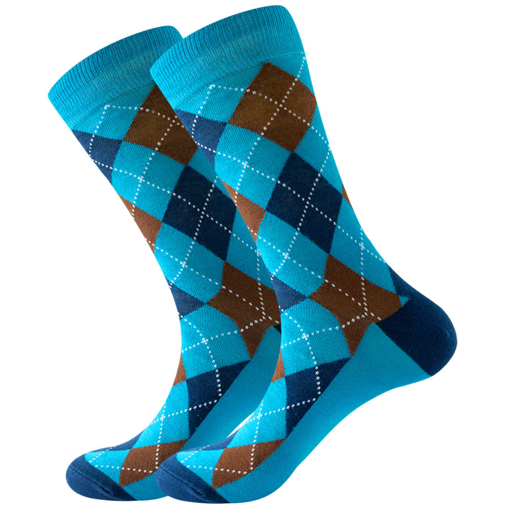 Full Printing Knit Cotton Crew Business & Dress Socks