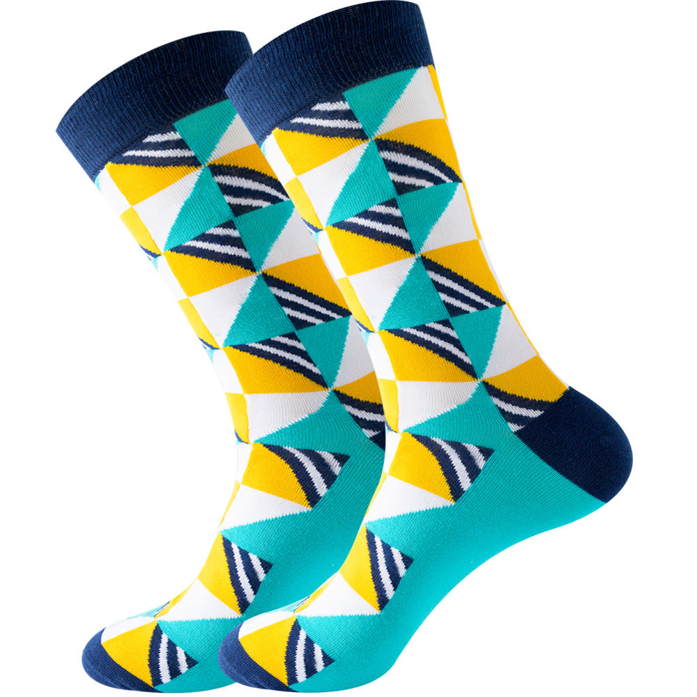 Full Printing Knit Cotton Crew Business & Dress Socks