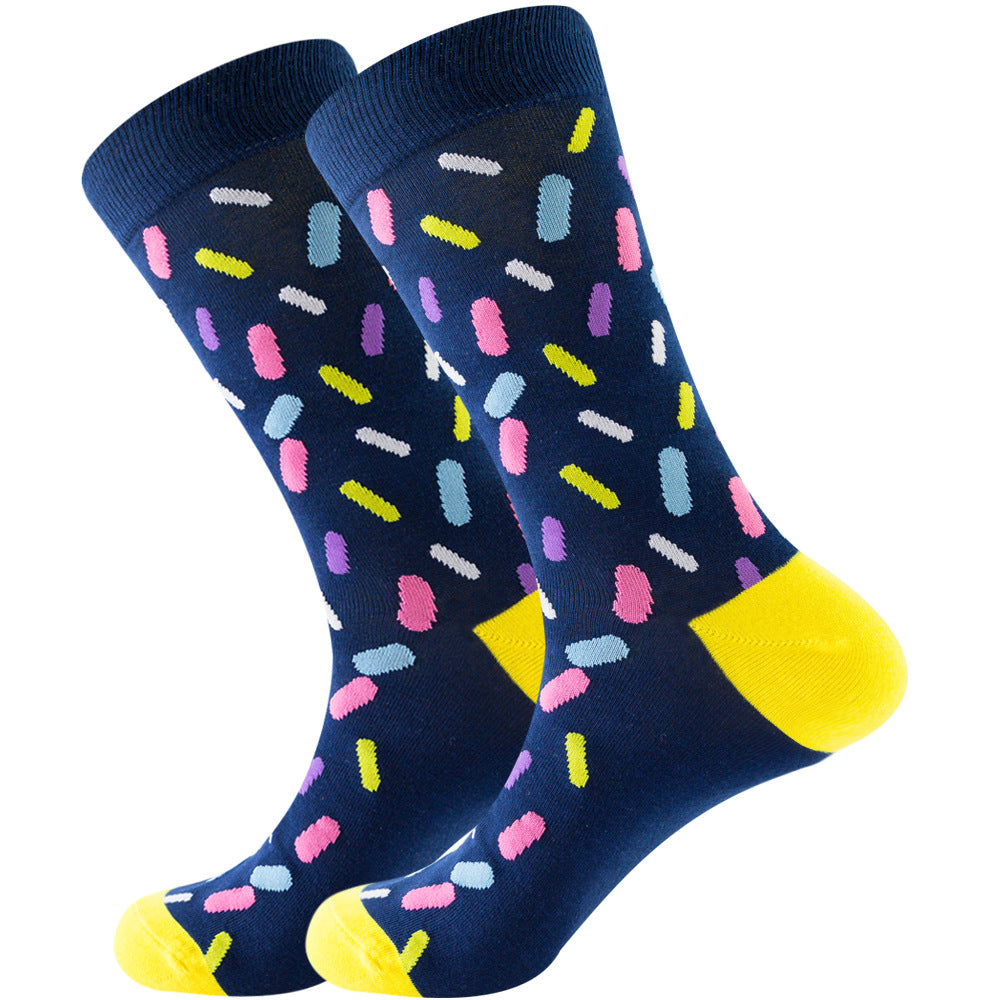 Full Printing Knit Cotton Crew Business & Dress Socks