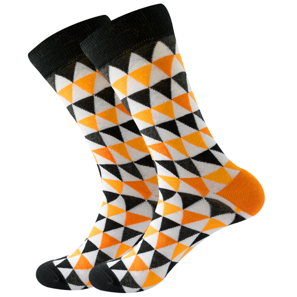 Full Printing Knit Cotton Crew Business & Dress Socks