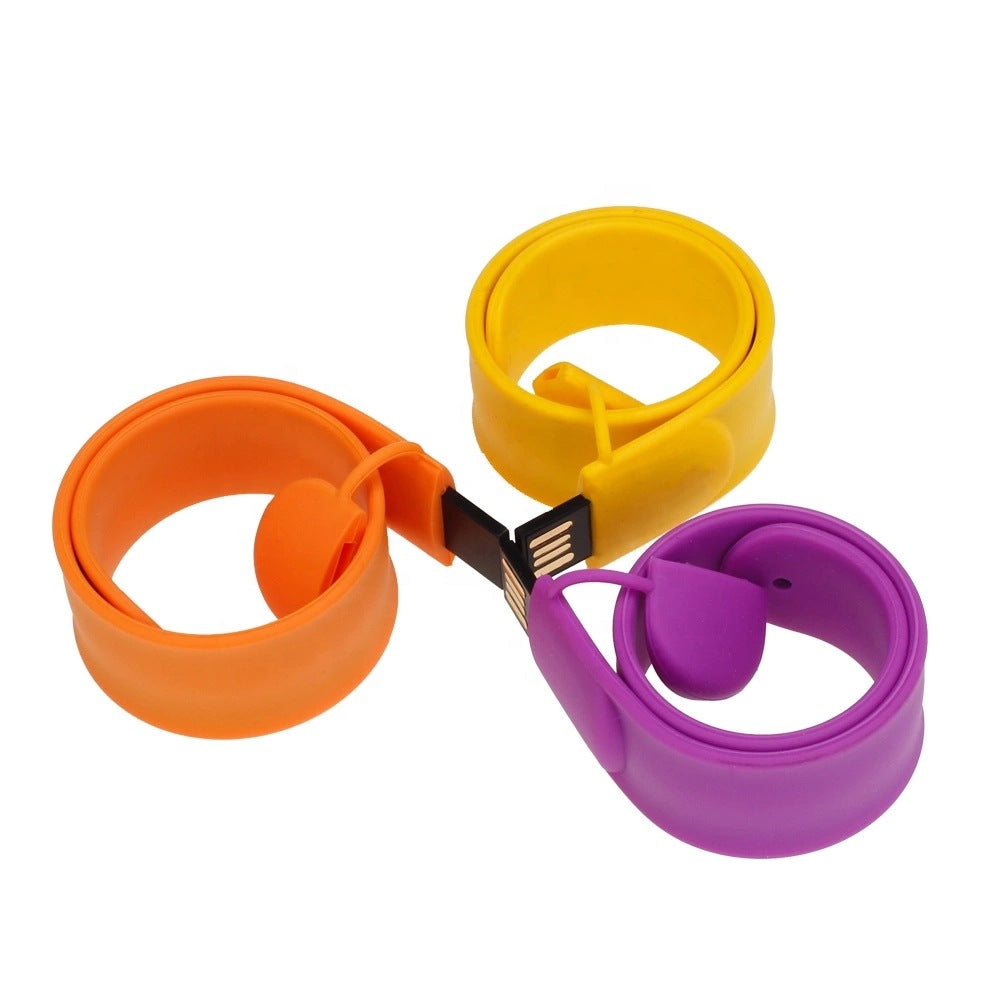 Slap Bracelet Silicone Wristband USB Flash Drive Bracelet 16 GB