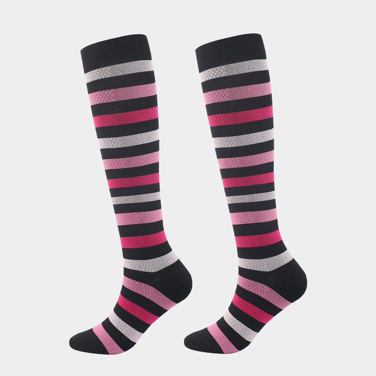 Full Printing Compression Socks Knee High Nurse Pregnant Running Medical and Travel Athletic