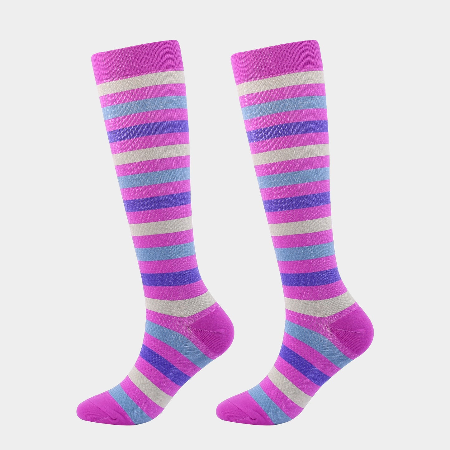 Full Printing Compression Socks Knee High Nurse Pregnant Running Medical and Travel Athletic