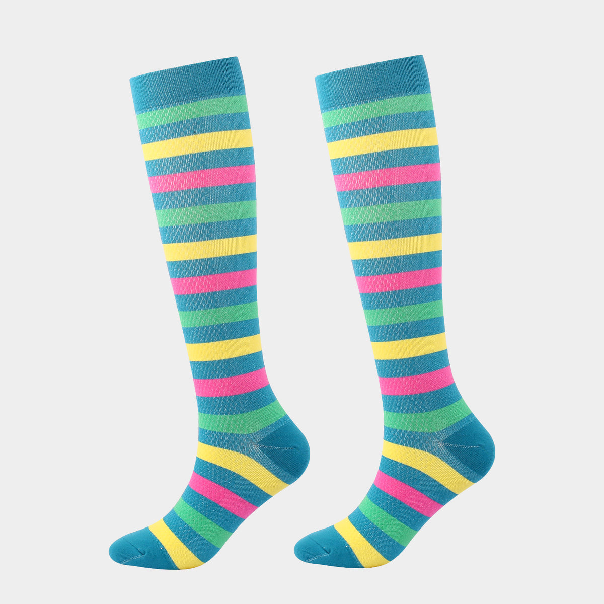 Full Printing Compression Socks Knee High Nurse Pregnant Running Medical and Travel Athletic