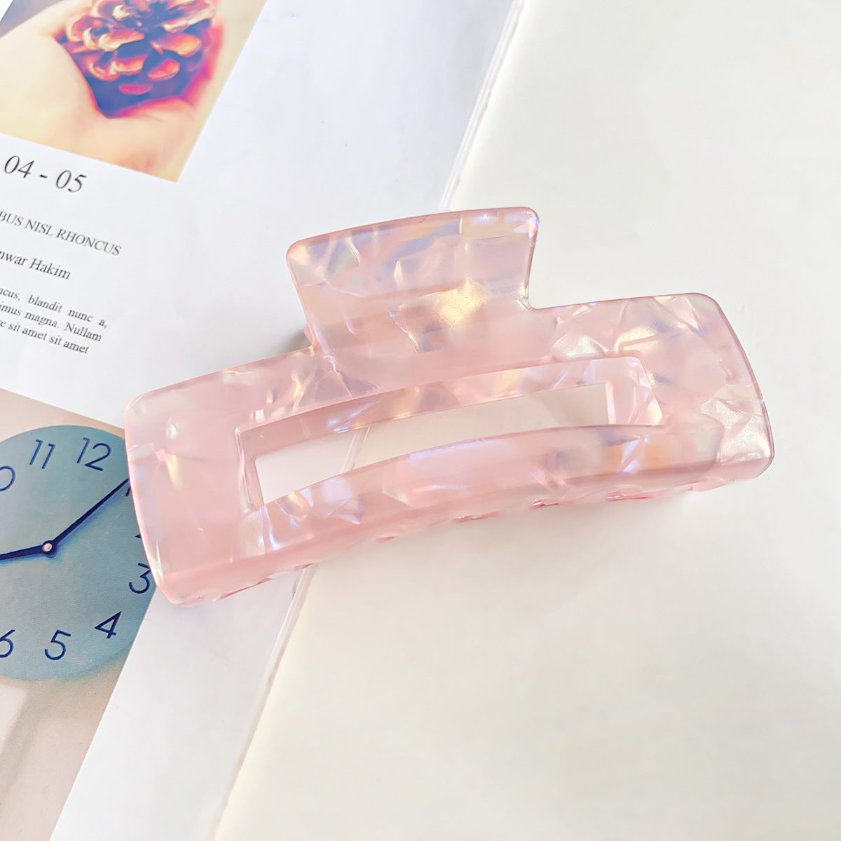 Colorful Large Neutral Rectangle Hair Clips