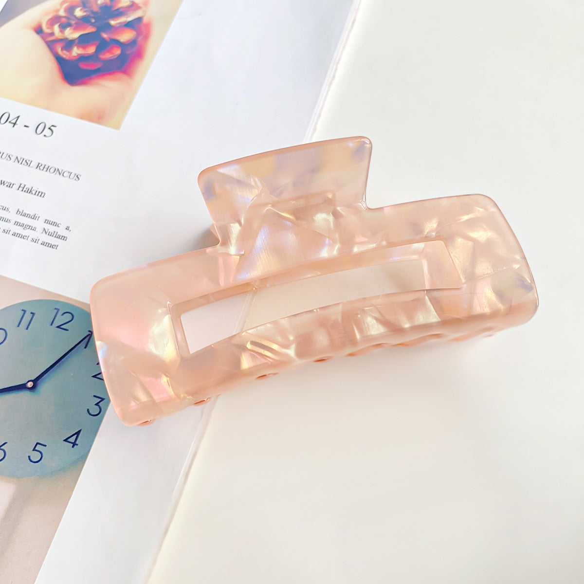 Colorful Large Neutral Rectangle Hair Clips