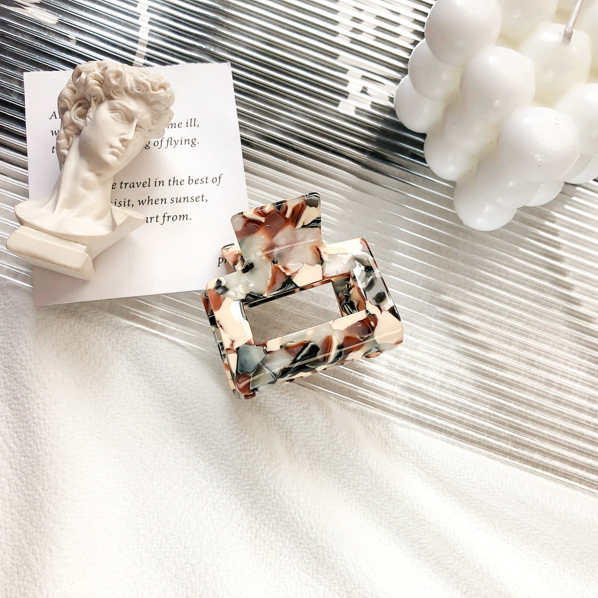 2" Rectangle Hair Clips Colorful Hair Claw High Classic Hair Clip for women Girls