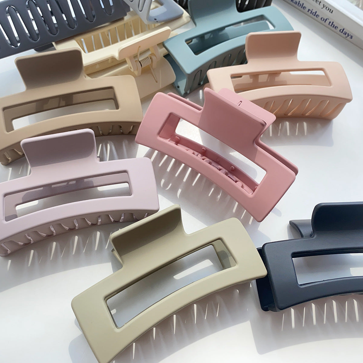 Hair Clips for Women Large Neutral Rectangle Hair Clips (Large)