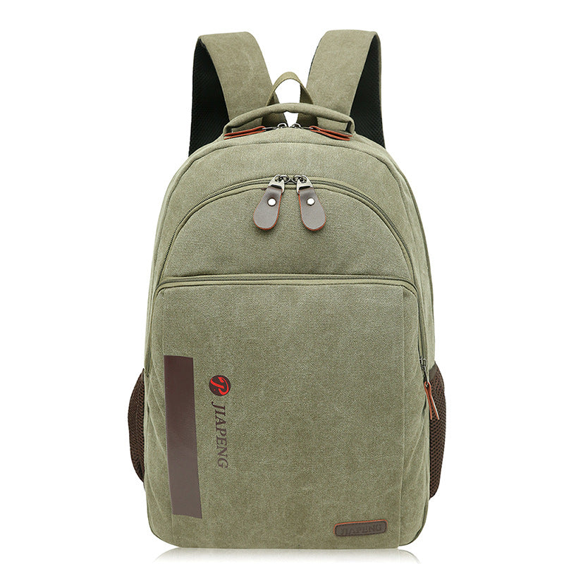 Canvas Backpack Large Capacity Computer Bag Casual Bag Student Schoolbag