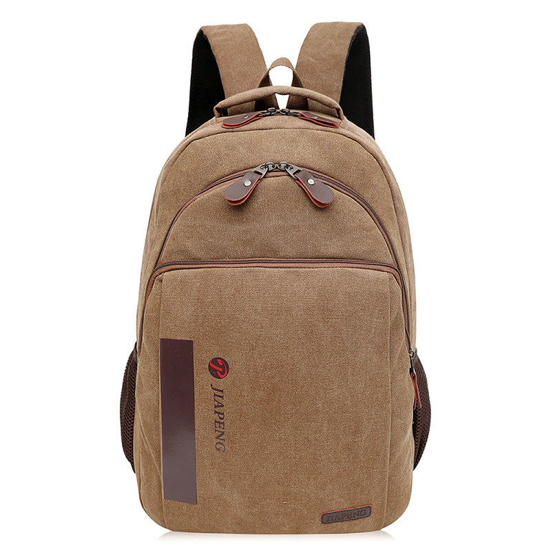 Canvas Backpack Large Capacity Computer Bag Casual Bag Student Schoolbag