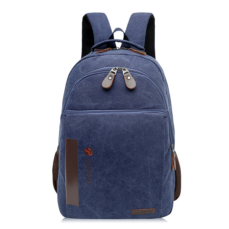 Canvas Backpack Large Capacity Computer Bag Casual Bag Student Schoolbag