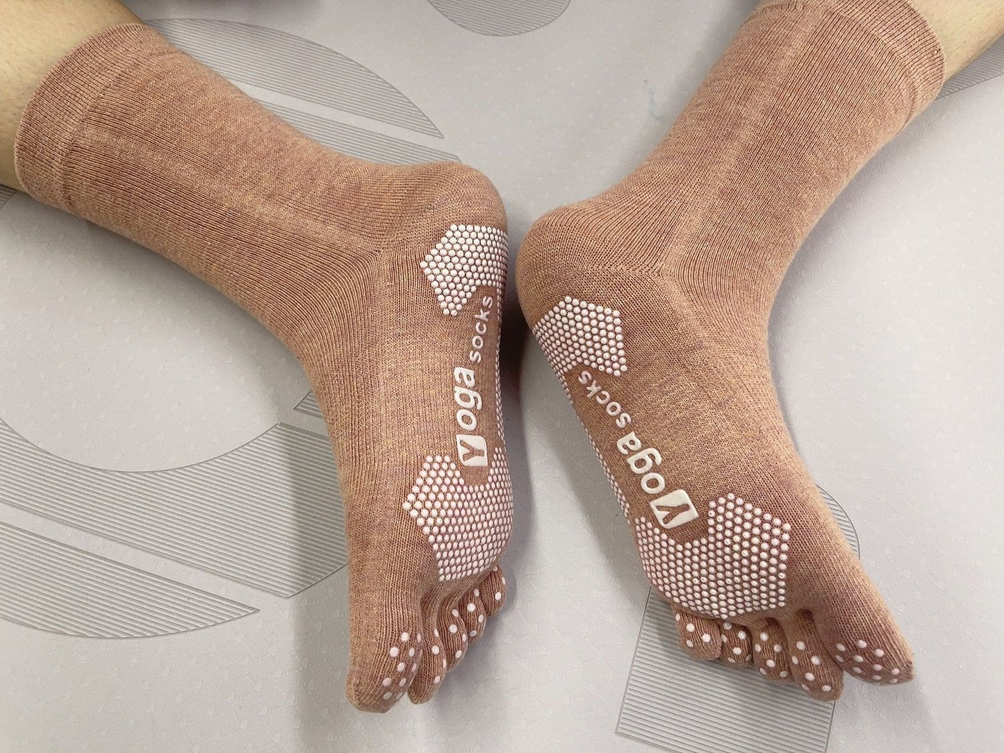 Yoga Socks for Women & Men Full Toe Non Slip Sticky Grip Accessories for Yoga, Barre, Pilates