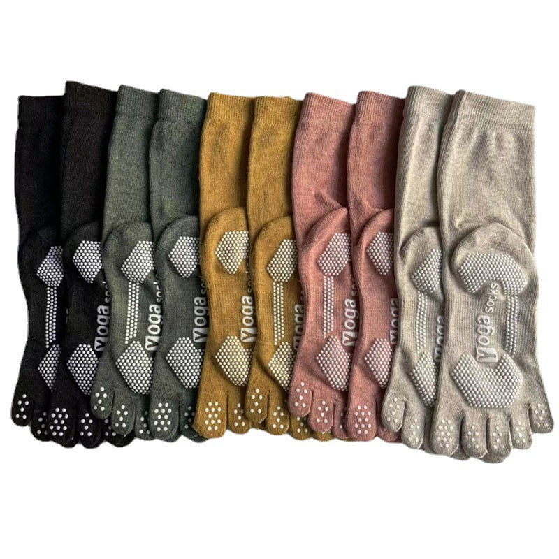 Yoga Socks for Women & Men Full Toe Non Slip Sticky Grip Accessories for Yoga, Barre, Pilates