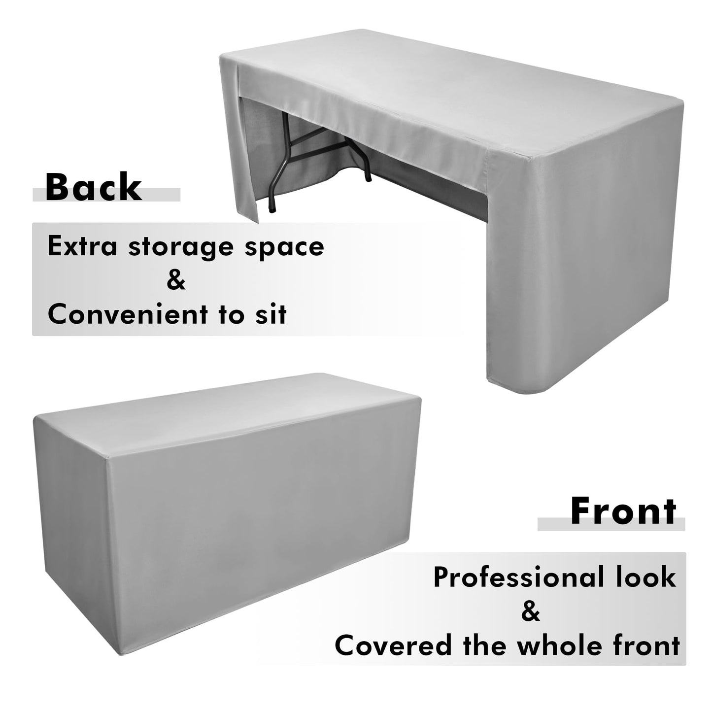 4' Premium Fitted Standard Table Cover ( Full Color Dye Sublimation )