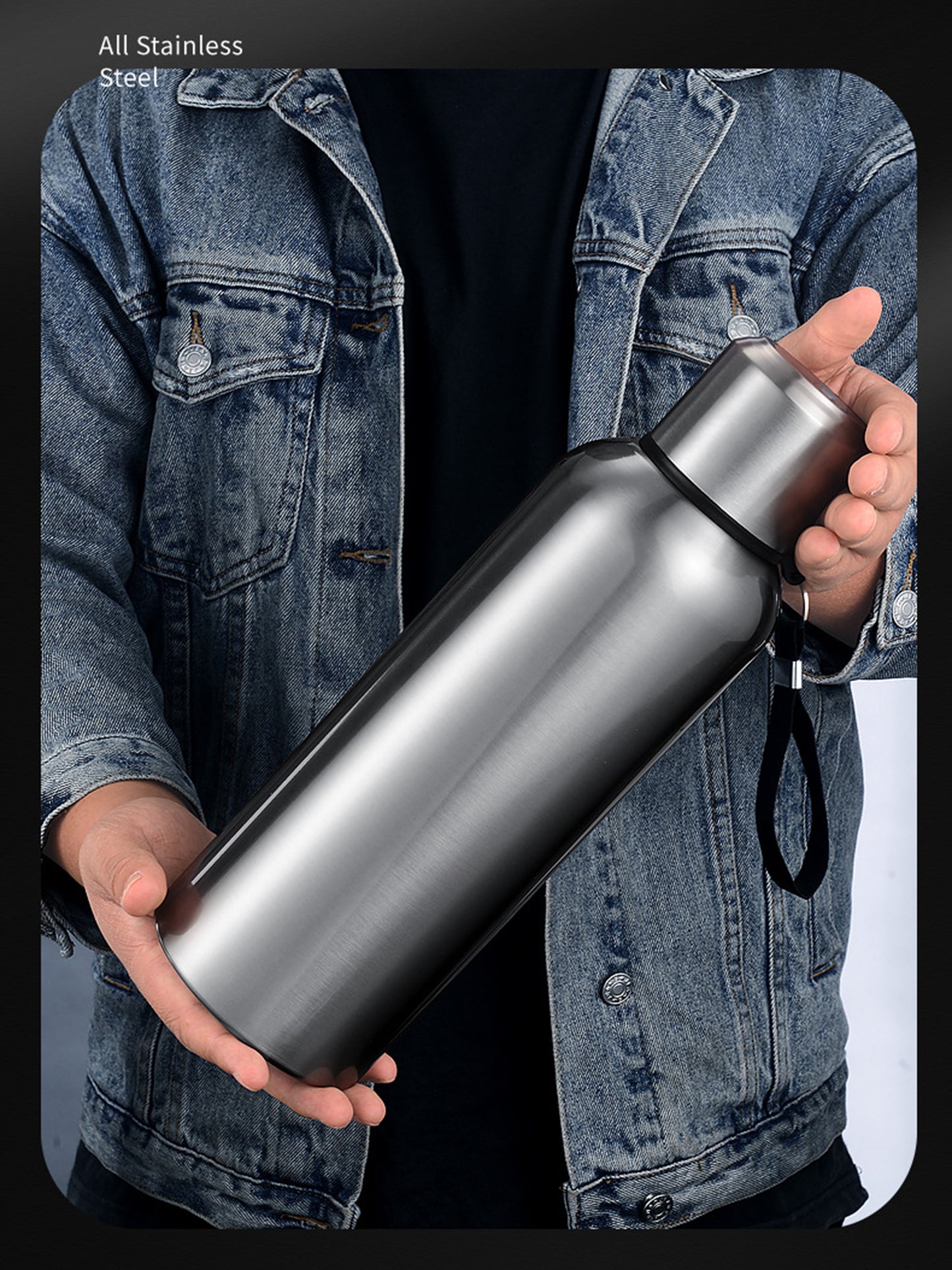 50OZ Stainless Steel Vacuum Insulated Water Bottle W/Cup