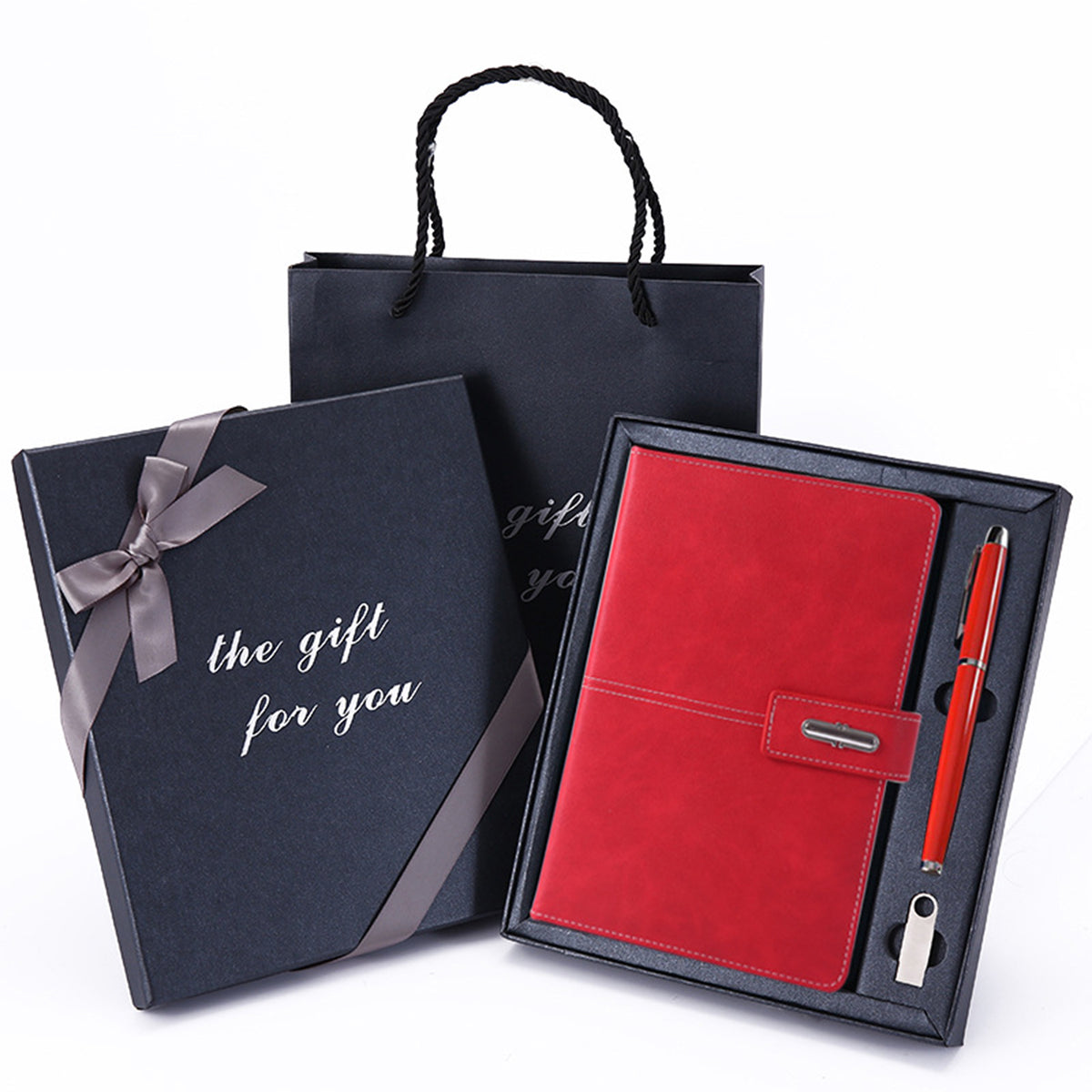 Business Notebook Set A5 Notepad Imitation Leather Gift Set