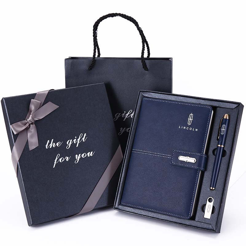 Business Notebook Set A5 Notepad Imitation Leather Gift Set