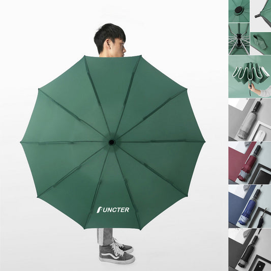 Customized Umbrellas, Reflective Safety Strip, Automatic Open, Reverse Folding Umbrella