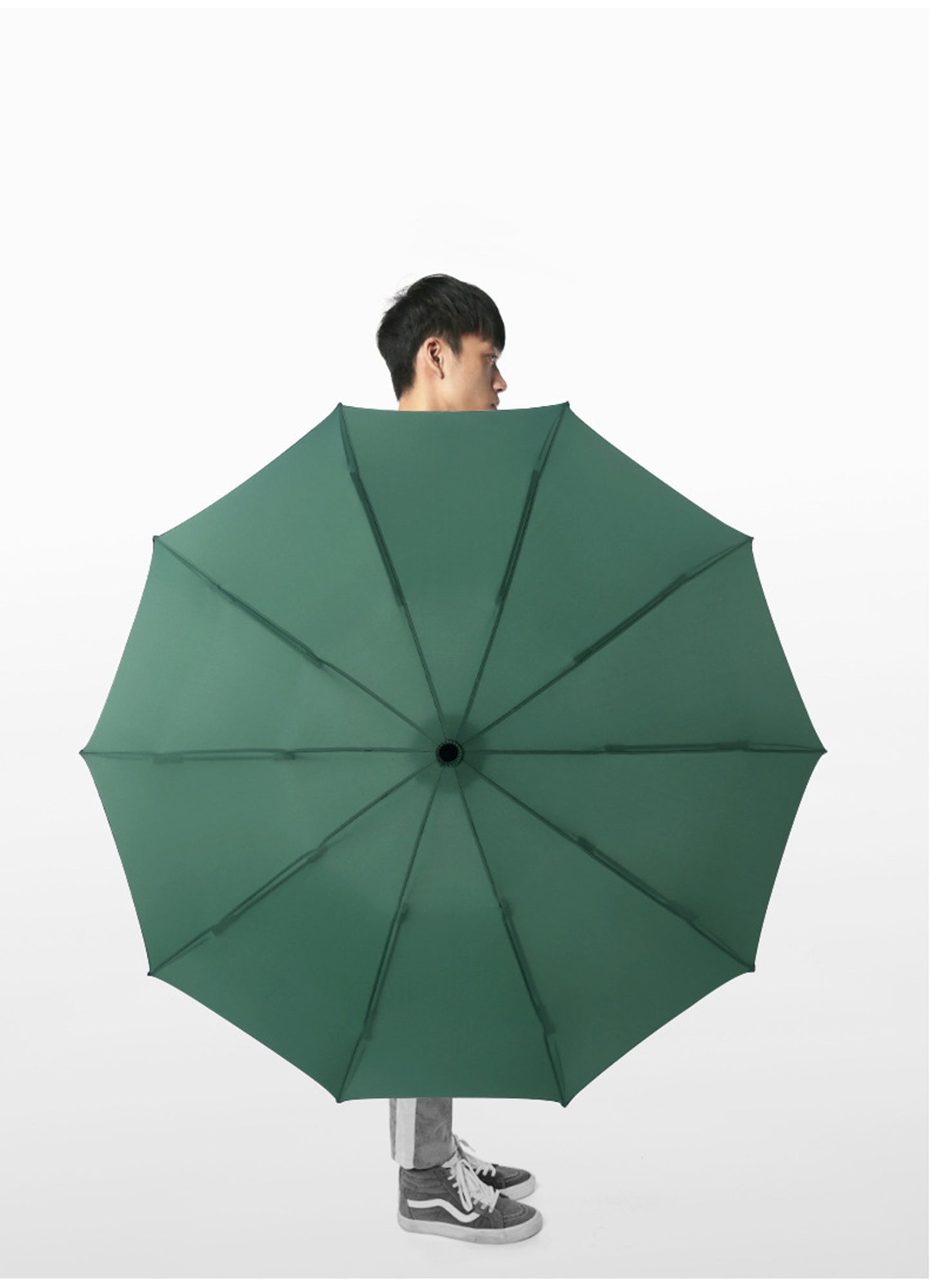 Customized Umbrellas, Reflective Safety Strip, Automatic Open, Reverse Folding Umbrella