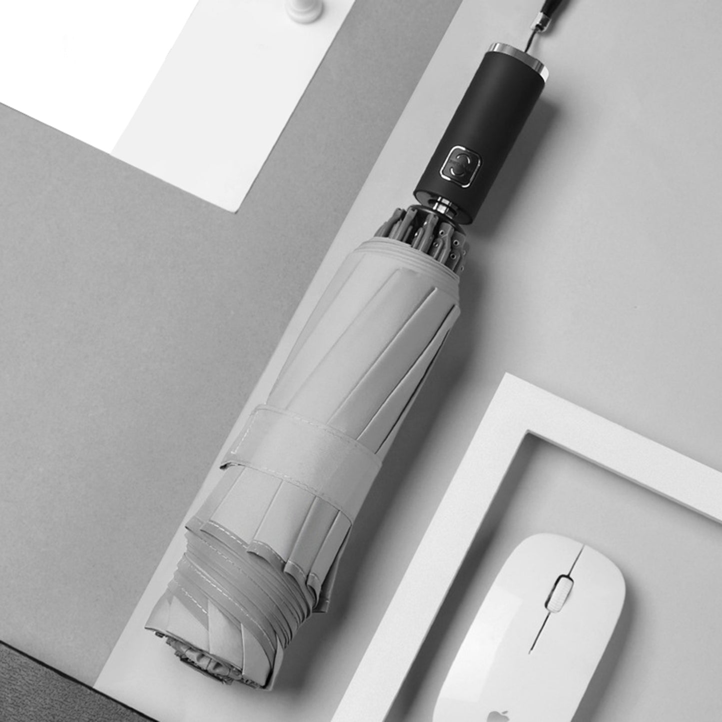 Customized Umbrellas, Reflective Safety Strip, Automatic Open, Reverse Folding Umbrella